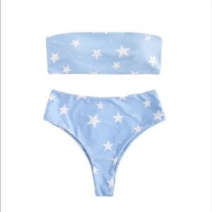 Bandeau High Waist Bikini Swimsuit